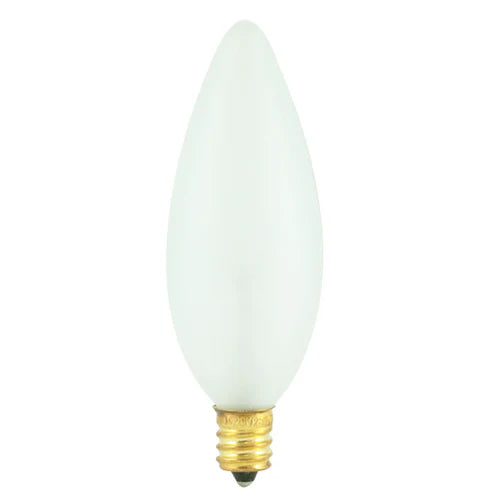 Bulbrite 401025 25CTF/32/3 25 watt 130 volt B10 Candelabra Screw Base Frost