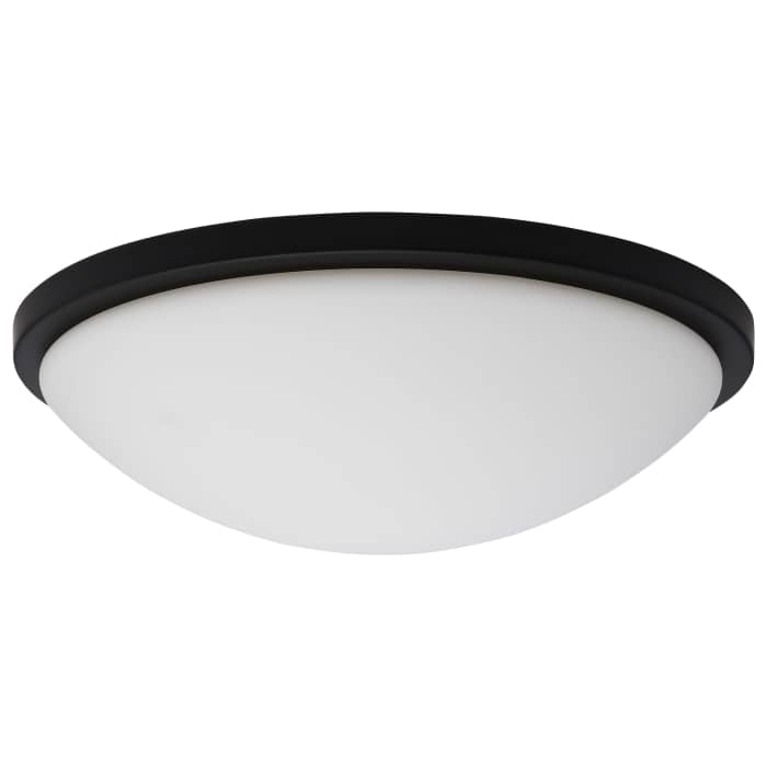 Satco 62-1944 LED BUTTON BL 17" FLUSH Button 17 Inch LED Flush Mount Fixture Matte Black Finish CCT Selectable 120 Volts