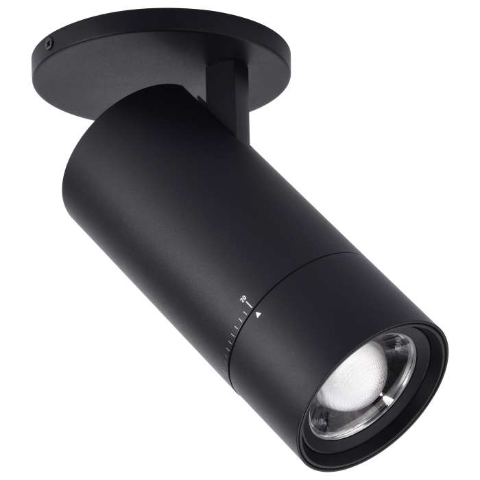 Satco 62-3504 15 Watt Beam Adjustable LED Monopoint 27K/3K/35K/4K/5K CCT Selectable 20-50 Degree Beam Angle Black Finish 120 Volt