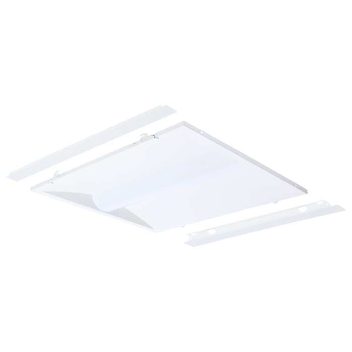 Satco 65-1301 40/30/20 Watt LED 2x2 Center Basket Troffer Retrofit Kit 35K/4K/5K CCT Dimmable 120-277 Volt Matte White Finish