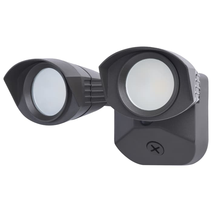 Satco 65-1402 20 Watt LED Dual Head Security Flood Light 80 CRI 3000K/4000K/5000K CCT Bronze Finish Wet Location Rated
