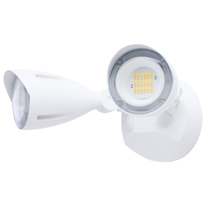 Satco 65-1410 20 Watt LED Dual Head Security Flood Light 9.61 x 7.32 x 4.29 80 CRI 3000K/4000K/5000K CCT White Finish Wet Location Rated