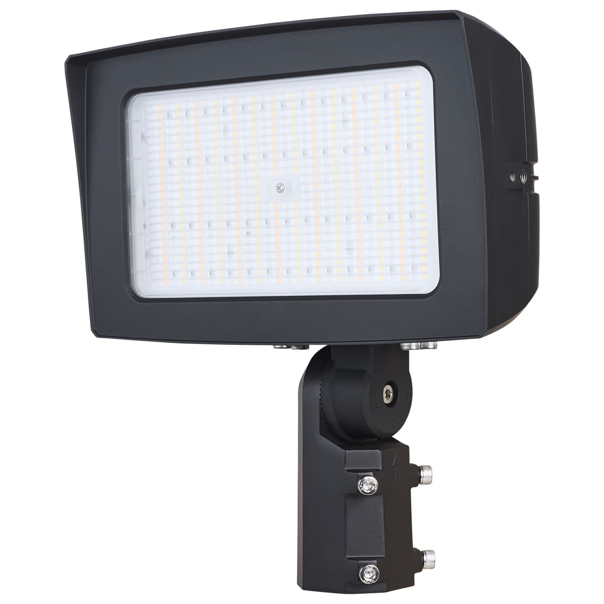 Satco 65-1542 LED Flood Light 150/125/100 Wattage Selectable 3K/4K/5K CCT Selectable Beam Angle Selectable Bronze Finish 120-347 Volt