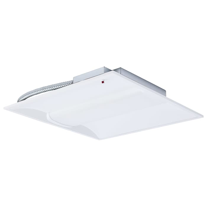 Satco 65-1603 2X2 LED Single Basket Troffer Emergency Battery Field Selectable 120-277 Volt White Finish