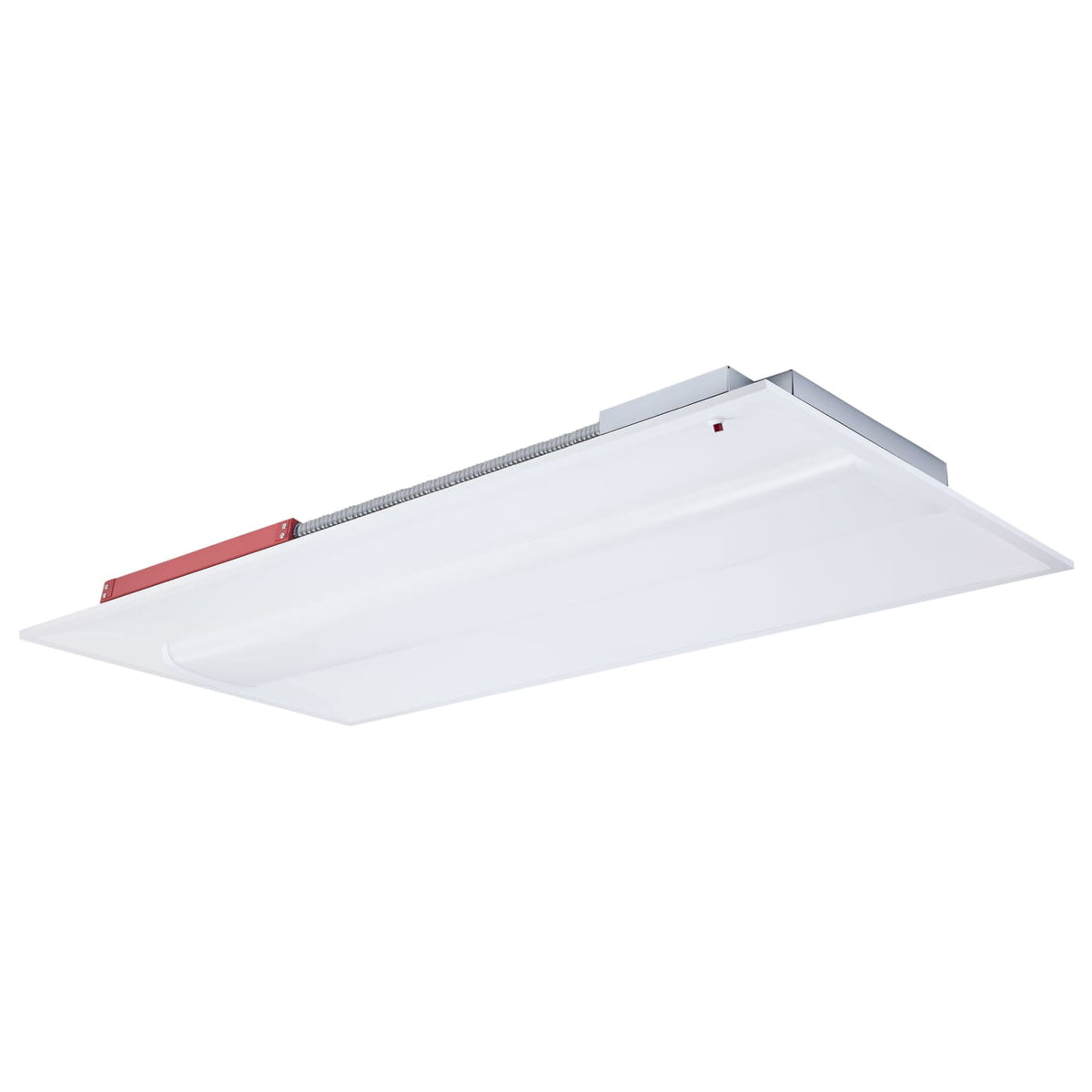Satco 65-1604 2X4 LED Single Basket Troffer Emergency Battery Field Selectable 120-277 Volt White Finish