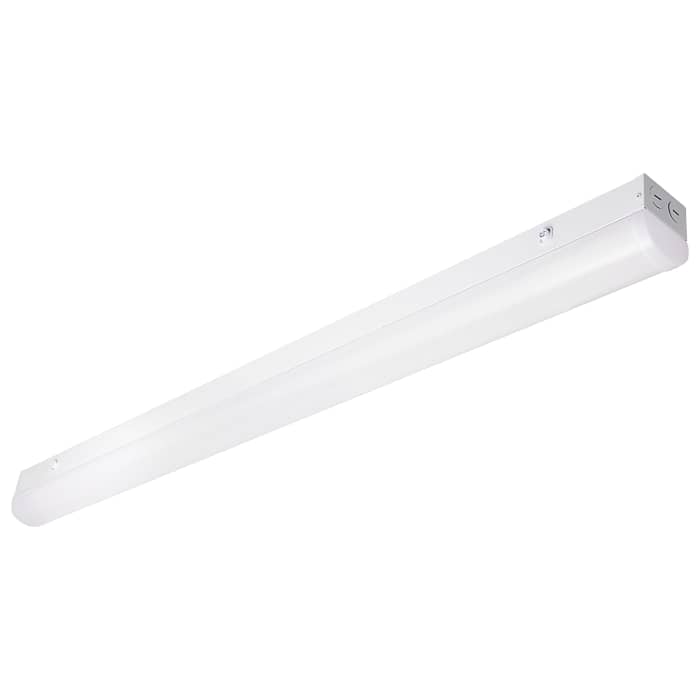 Satco 65-1701 4' LINEAR STRIP W/SENSOR 4 ft. LED Linear Strip Light Wattage and CCT Selectable White Finish Microwave Sensor