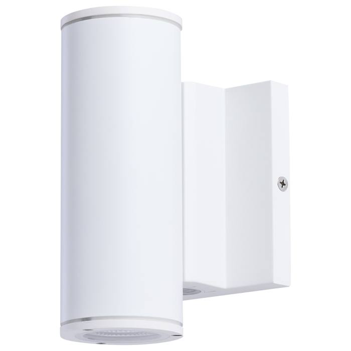 Satco 65-1759 10 Watt 3K/4K/5K CCT Selectable 2 Light Small Wall Sconce Up and Down Installation White Finish 120-277 Volt