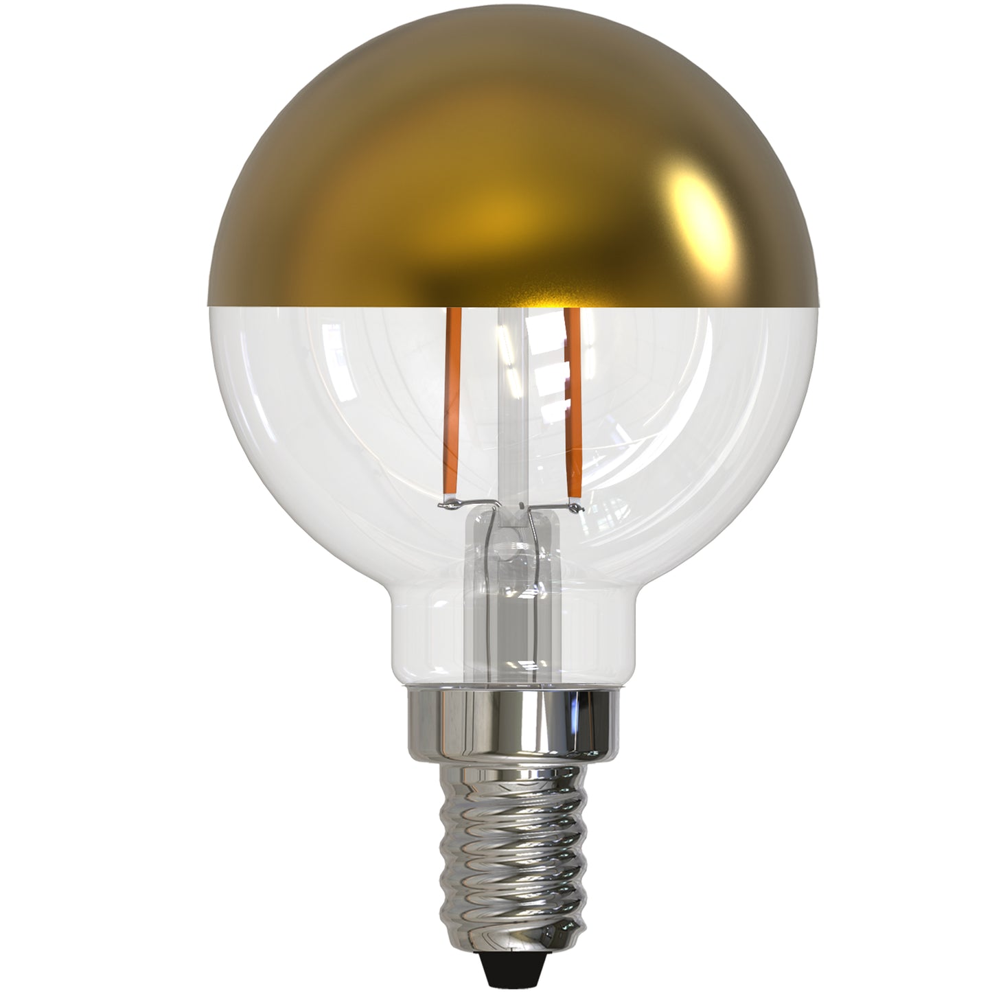 Bulbrite 776921 LED2G16/27K/FIL/HG/3 2.5W LED G16 2700K FILAMENT HALF GOLD E12 FULLY COMPATIBLE DIMMING