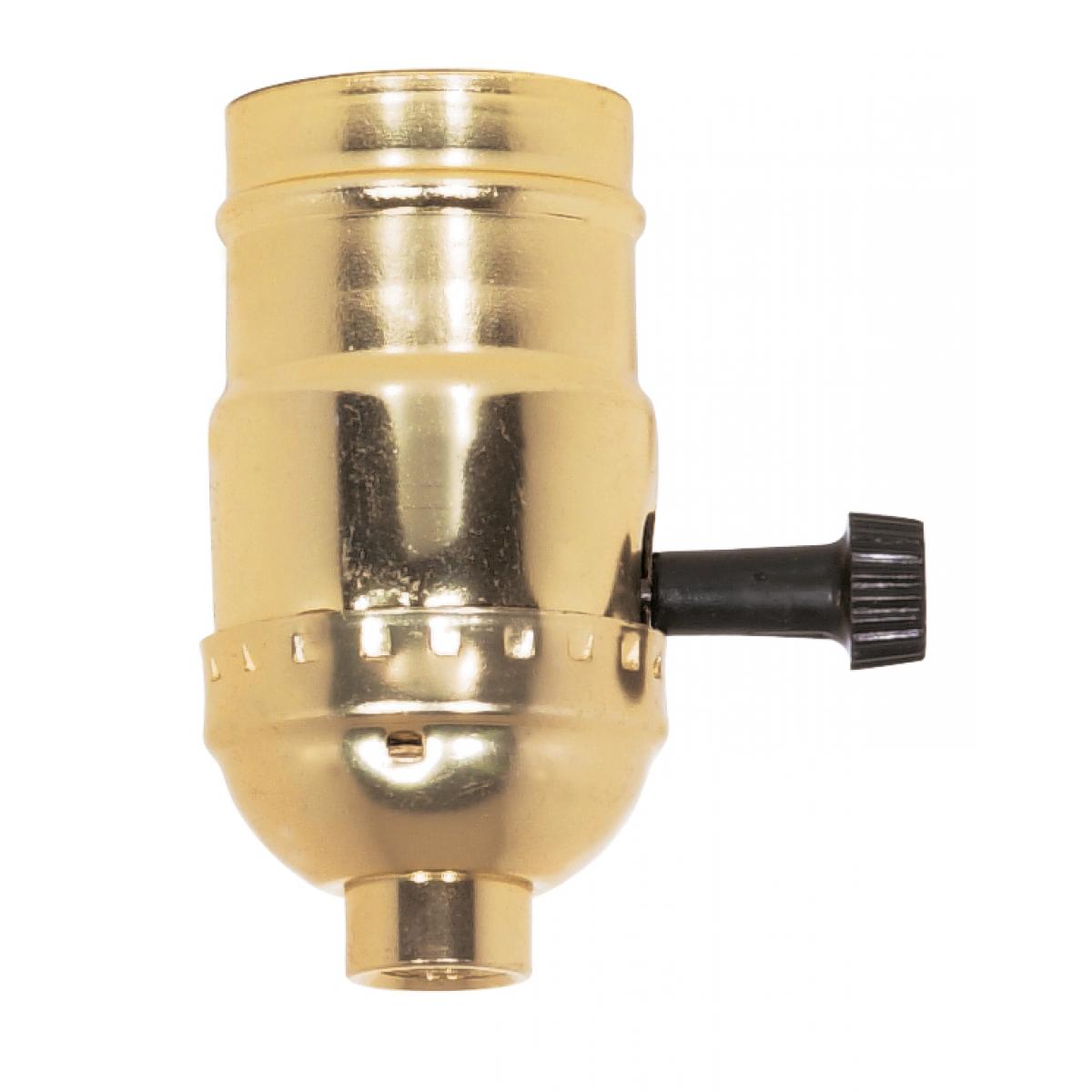 Satco 90-1672 3 Terminal (2 Circuit) Turn Knob Socket w/Removable Knob