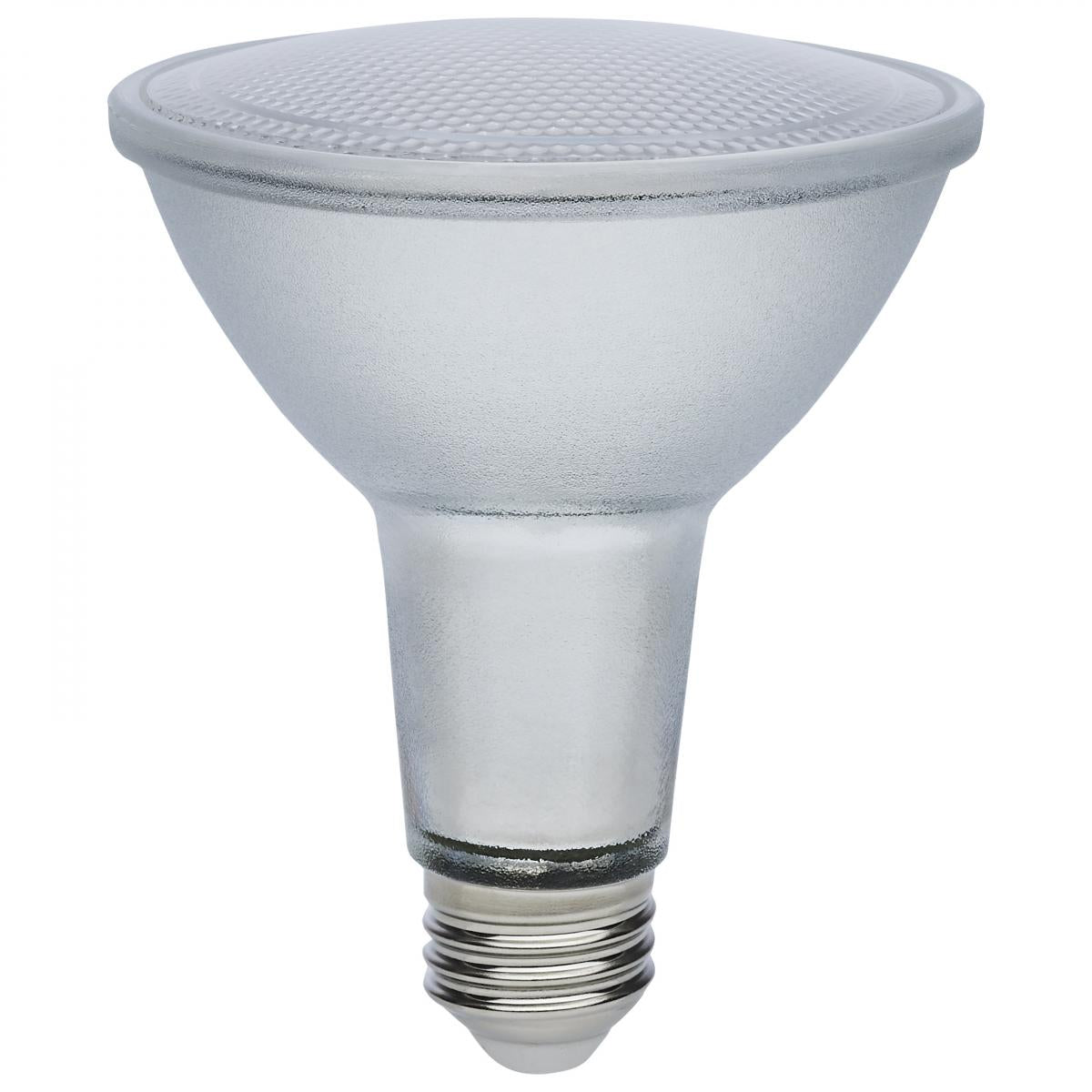 Satco S11498 12 Watt Econo LED PAR30LN 4000K 35 Degree Beam Angle Medium Base 120-277 Volt Silver Finish