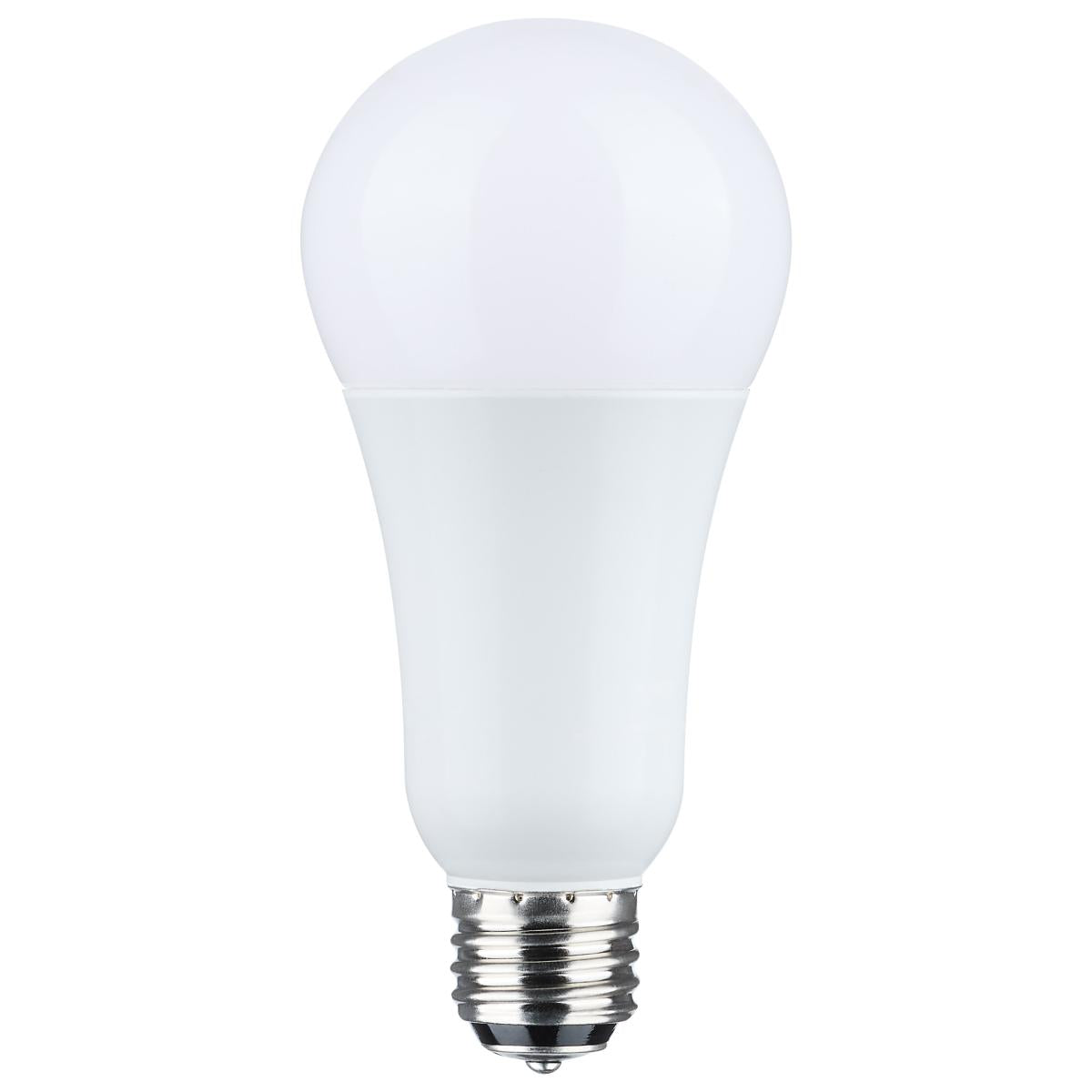 Satco S11516 5/14/20 Wattage Selectable A21 LED 3-Way Lamp White Finish 3000K CCT Medium Double Contact Base 120 Volt