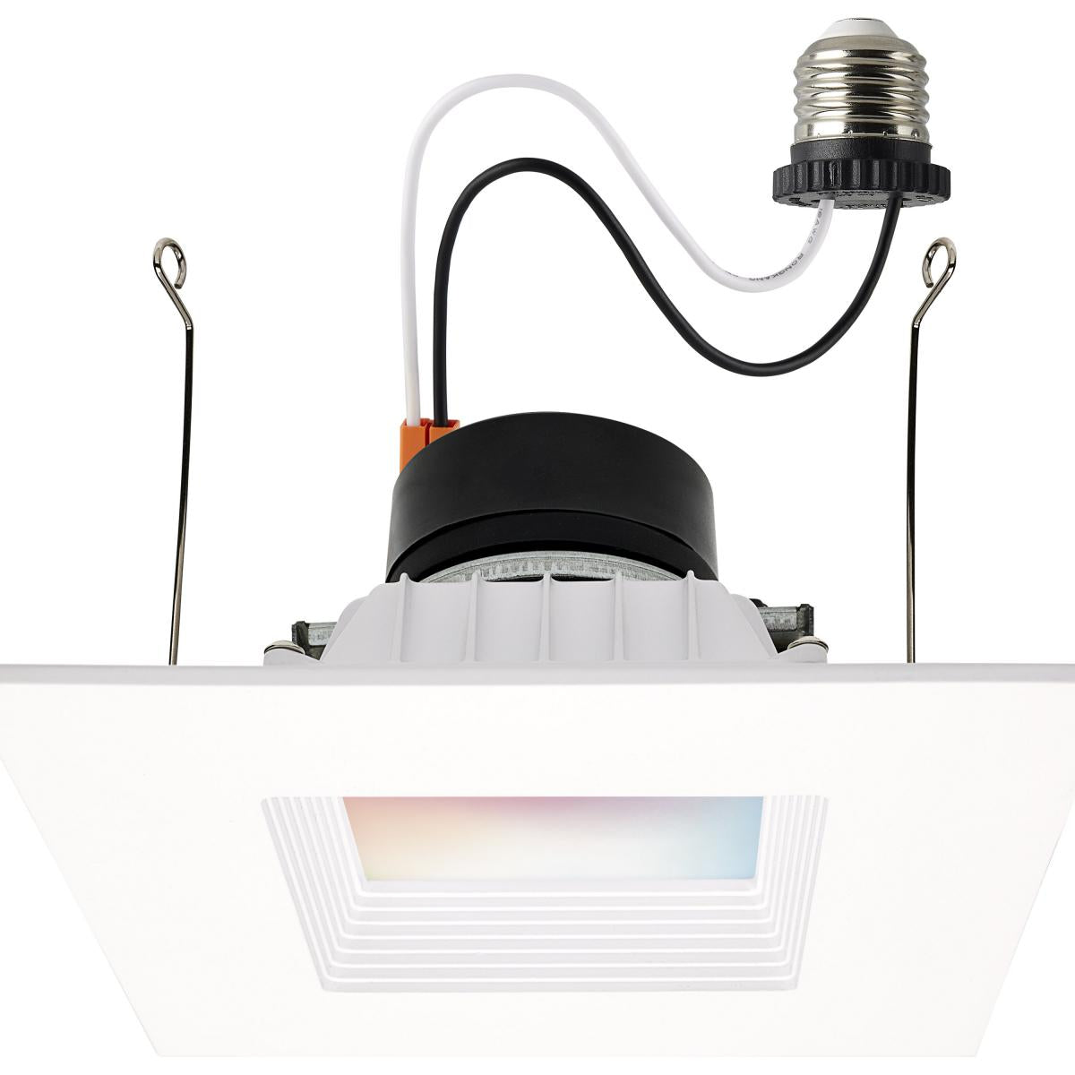 Satco S11571 13 Watt LED Retrofit Downlight 5-6 Inch Square Starfish IOT RGB & Tunable White 120 Volt 90 CRI White Finish