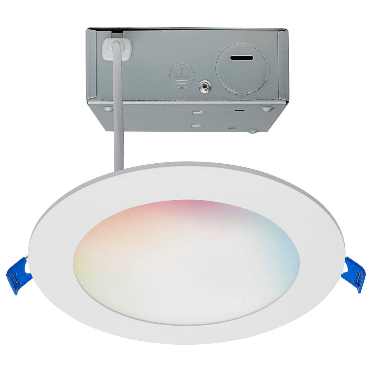 Satco S11637 Starfish 11 Watt LED Direct Wire Downlight 6-Inch Remote Driver RGBTW Round White Finish