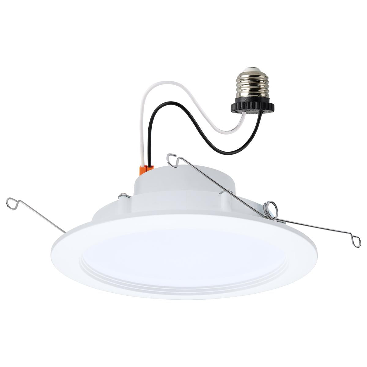 Satco S11897 13WLED/DLR/6/FS/WR/RND/WH 9/11/13 Watt LED Downlight Retrofit 27K/30K/35K/40K/50K 6 Inch Regressed Wafer Round Matte White Finish
