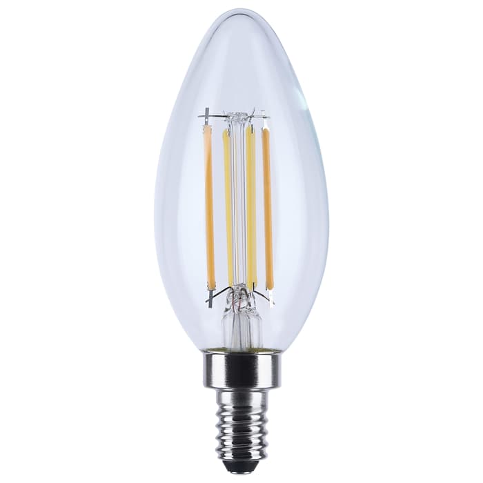 Satco S12157 4.5B11L/930WD/E12/GCYS 4.5 Watt LED B11 3000K-2000K Warm Dimming Candelabra Base Clear Finish