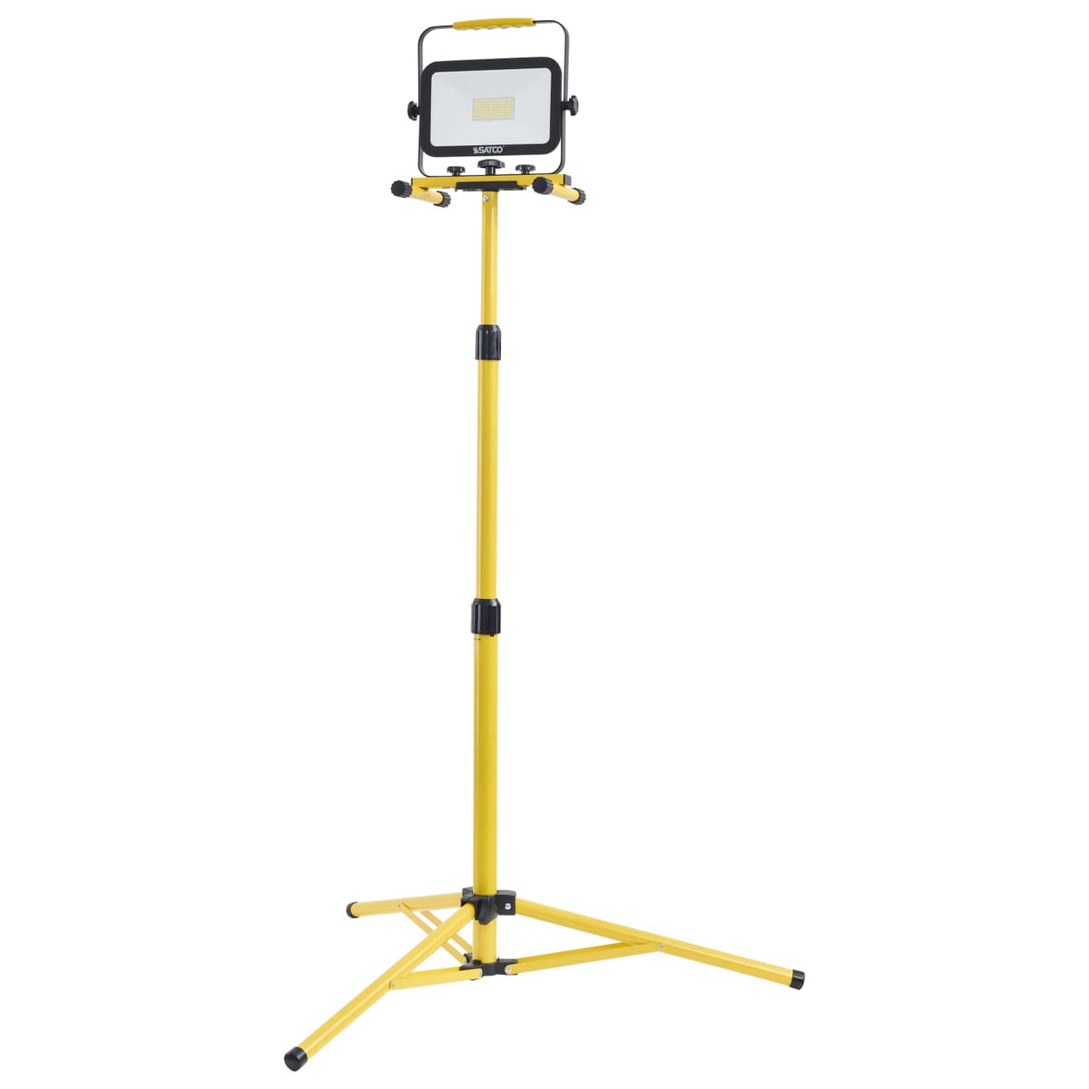 Satco S13097 50 Watt LED Work Light 5000K 6500 Lumens 5 Foot Tripod 18/3 Sjtw Plug 120 Volt