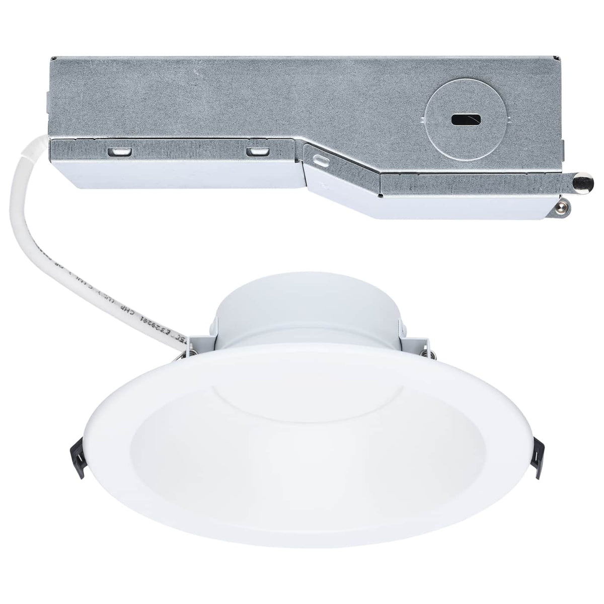 Satco S13511 Performer Series Commercial LED Downlight 6 Inch Round 24W/16W/12W Wattage Selectable 2700K/3000K/3500K/4000K/5000K CCT Selectable Remote Driver 120-347 Volt 0-10V Dimming Color trim accessories available
