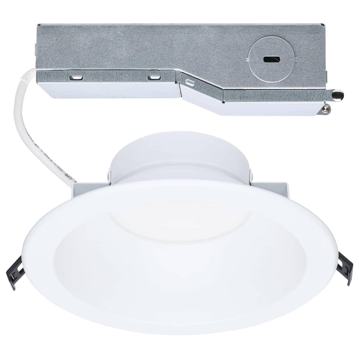 Satco S13512 Performer Series Commercial LED Downlight 8 Inch Round 30W/22W/16W Wattage Selectable 2700K/3000K/3500K/4000K/5000K CCT Selectable Remote Driver 120-347 Volt 0-10V Dimming Color trim accessories available