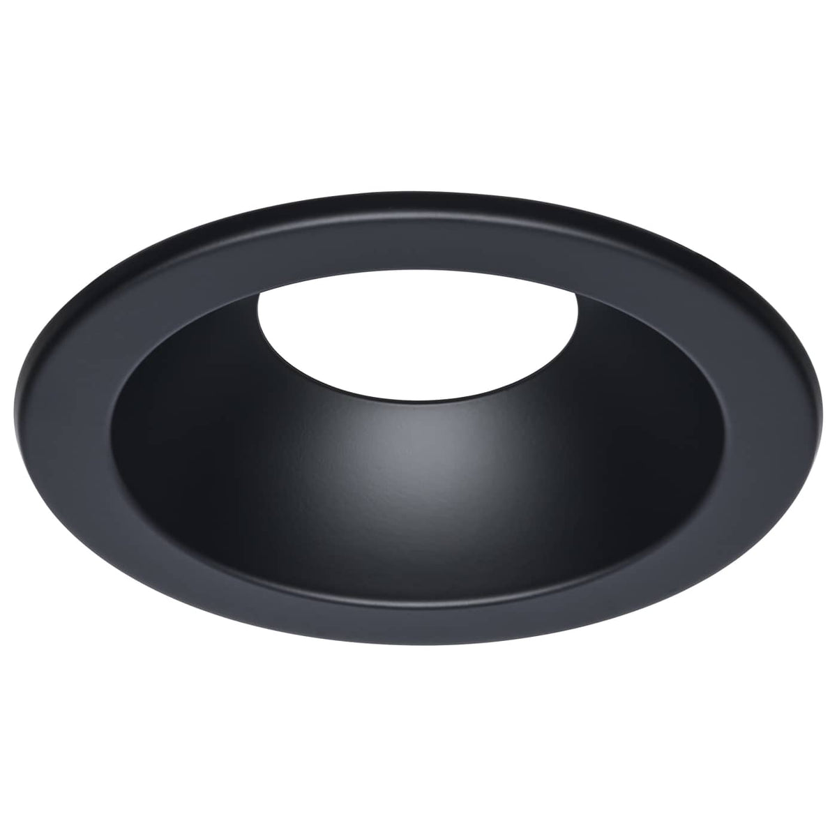 Satco S13527 Performer Series Commercial LED Downlight Trim 6 Inch Round Matte Black Finish Compatible with Performer Series S13511