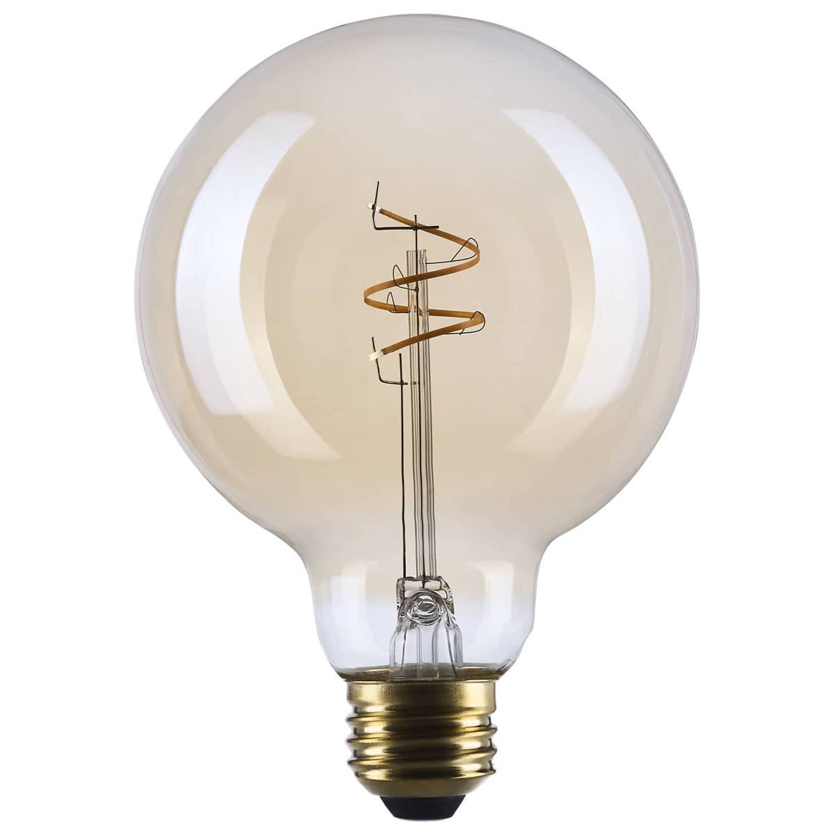 Satco S14212 3.5 Watt G30 LED 2000K CCT Medium Base Clear Glass Amber Coil Filament Dimmable 120 Volt