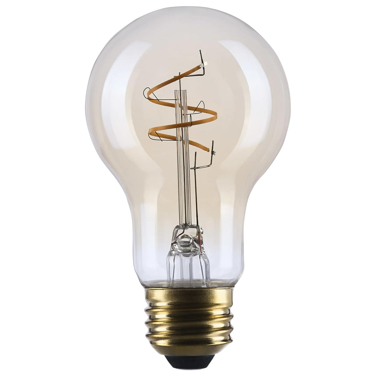 Satco S14226 3.5 Watt A19 LED 2000K CCT Medium Base Clear Glass Amber Coil Filament Dimmable 120 Volt