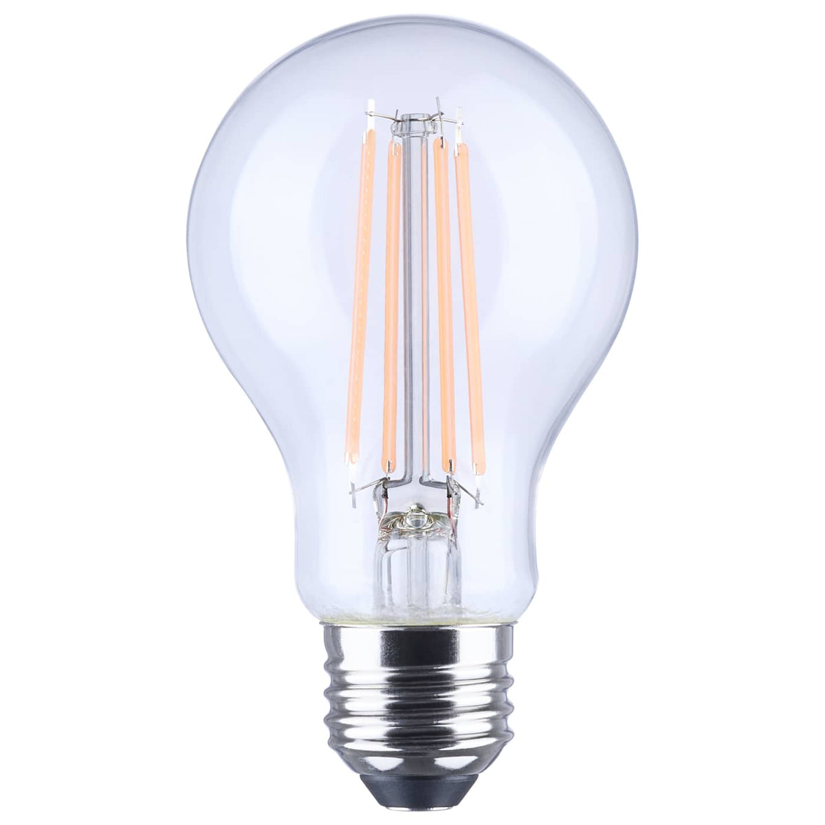 Satco S14389 8 Watt LED A19 Straight Filament Purple Light Glass 120 Volt 1-Pack