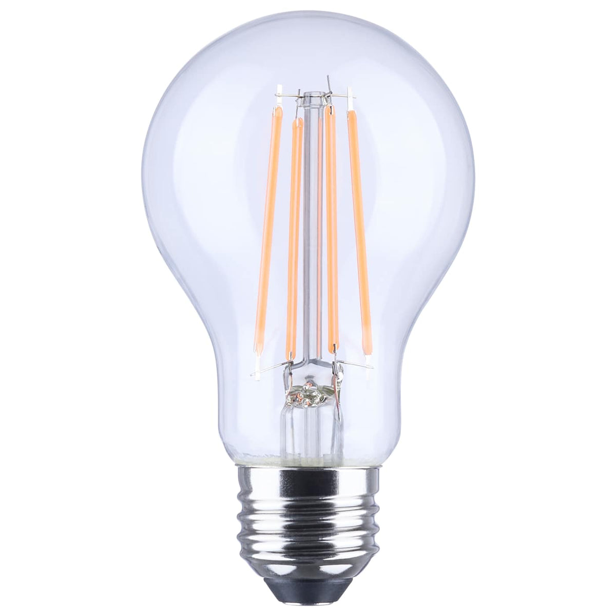 Satco S14390 8 Watt LED A19 Straight Filament Pink Light Glass 120 Volt 1-Pack