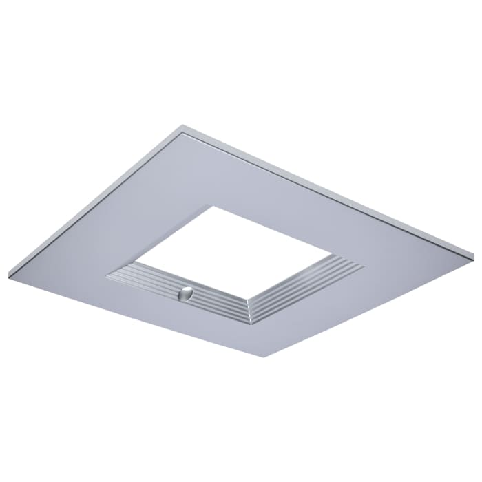 Satco S21691 CDL 6IN SQ INT-EM TRIM SILVER 6-Inch Square Trim for LED Downlight with Integrated EM Driver Silver Finish
