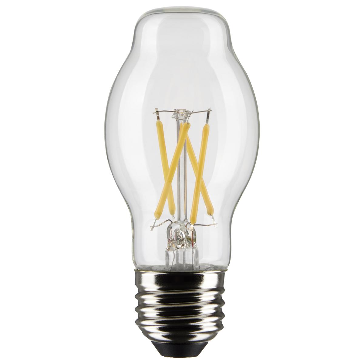 Satco S21854 5 Watt BT15 LED Clear Medium Base 2700K 450 Lumens 120 Volt 2-Pack