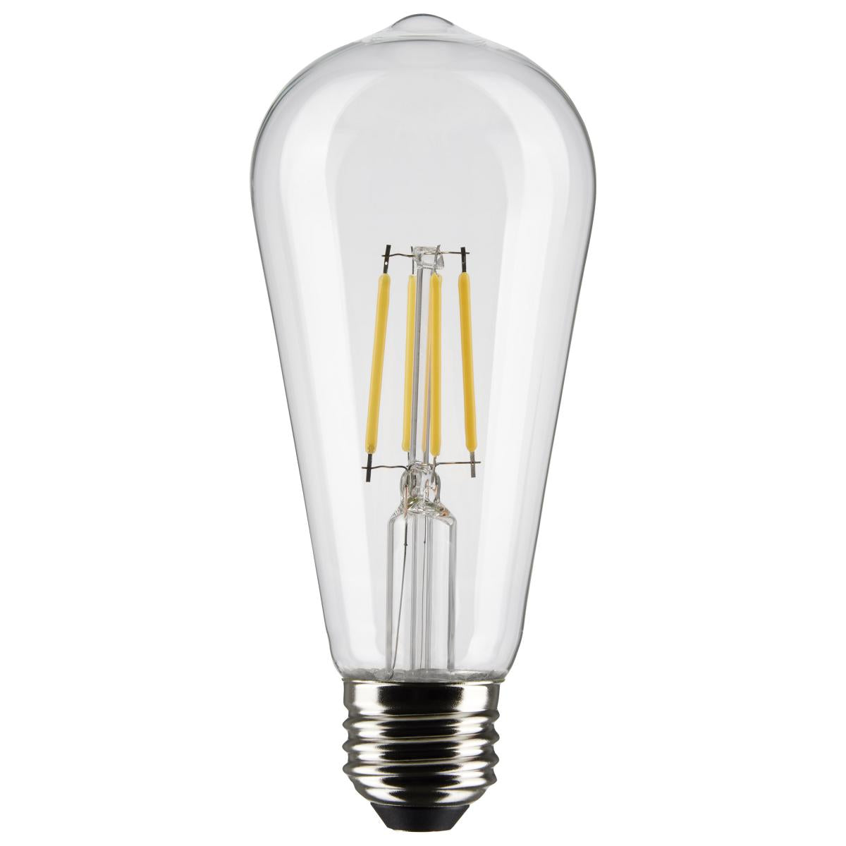 Satco S21869 5 Watt ST19 LED Clear Medium Base 2700K 425 Lumens 2-Pack