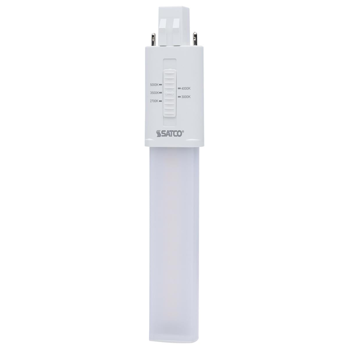 Satco S28730 6W/LED/CFL/5CCT/GX23/BP 6WLED PL 2-PIN GX23 27K/30K/35K/40K/50K CCT 120-277 Volt Ballast Bypass