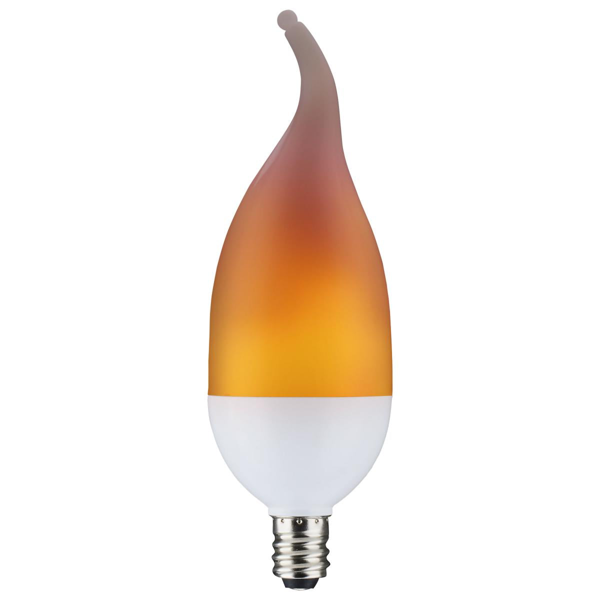 Satco S29807 2/LED/B11/FLAME/814/120V/E12 2 Watt LED Flame Bulb B11 Candelabra base 120 Volt