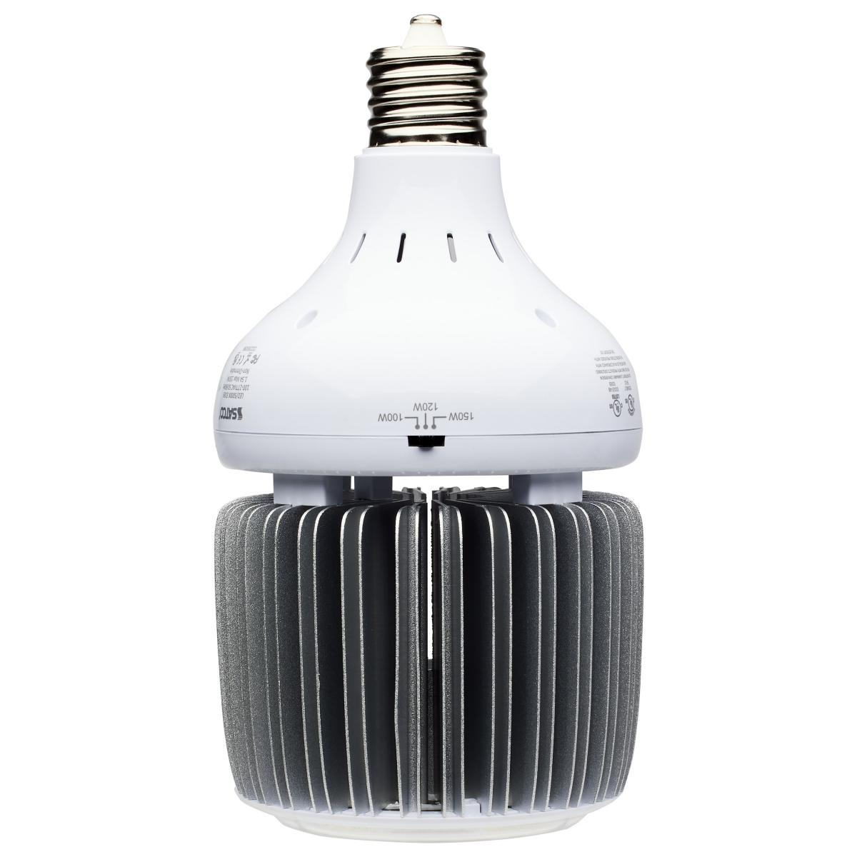 Satco S33113 60/80/100 Wattage Selectable LED Hi-Bay Type B Ballast Bypass Mogul Extended 5000K 100V-277V 250W-300W Metal Halide Replacement