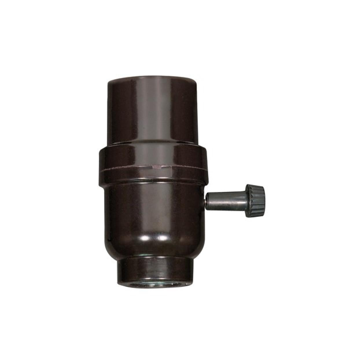 Satco 80-1109 3-Way Turn Knob w/Metal Bushing Less Set Screw