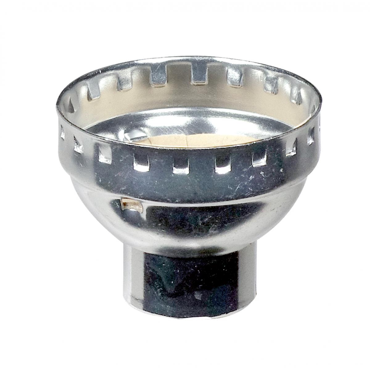 Satco 80-1437 Aluminum Cap With Paper Liner 1/4 IP Less Set Screw Nickel Finish