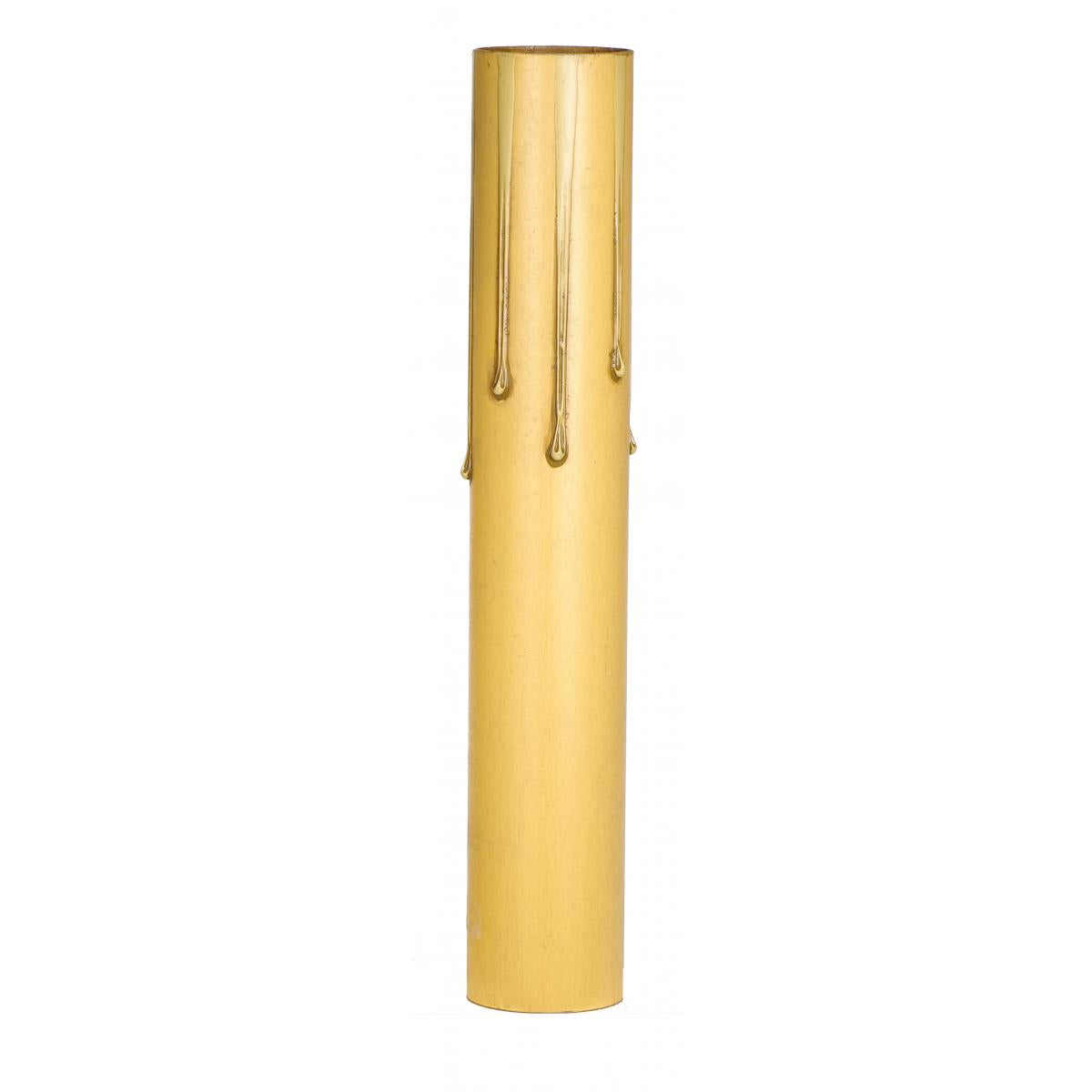 Satco 80-1458 Drip Paper Candle Cover Ivory Finish 1-3/16" Inside Diameter 1-1/4" Outside Diameter 8" Height