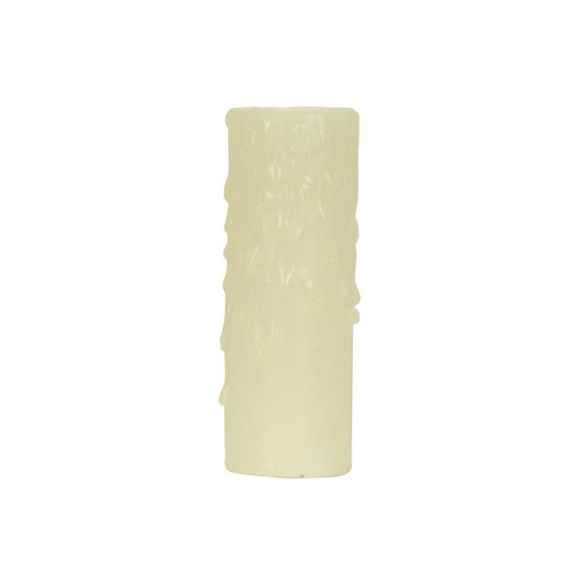 Satco 80-1972 Bee's Drip (Bee's Wax) Candelabra Base Ivory Finish 7/8" Inside Diameter 1-5/32" Outside Diameter 40W Max 3" Height