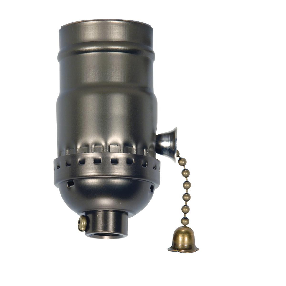 Satco 80-2316 On-Off Pull Chain Socket 1/8 IPS Aluminum Antique Brass Finish 660W 250V