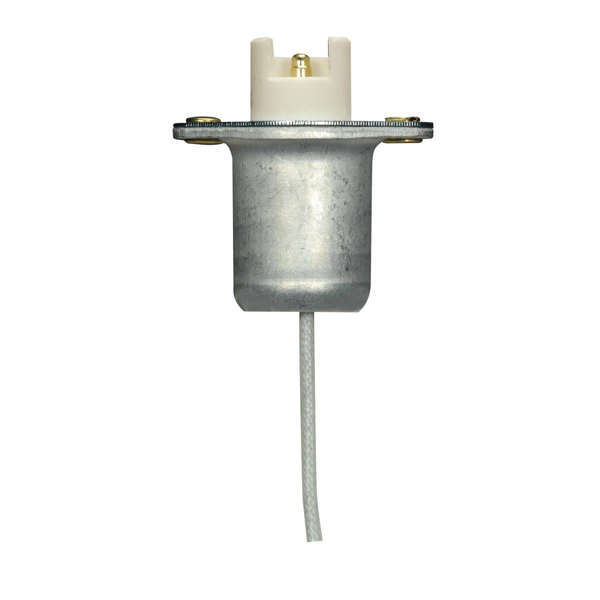Satco 80-2364 Recessed Contact Lampholder R75/RX75 Base Front Flange Mounting 18" Wire 1500W 600V