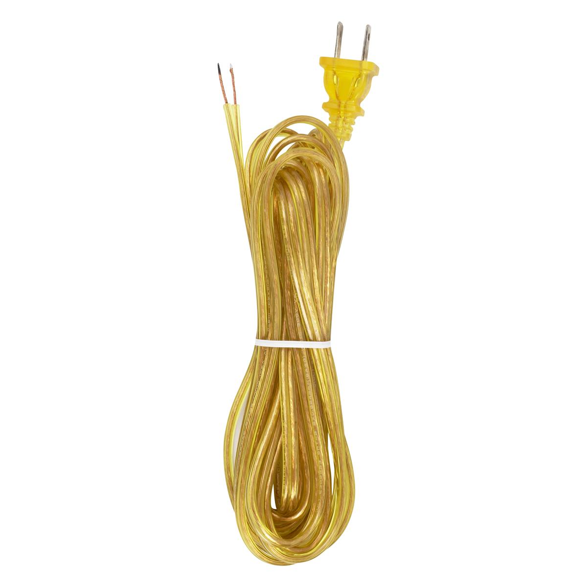 Satco 90-103 18/2 SPT 105C All Cord Sets - Molded Plug - Tinned Tips 3/4" Strip with 2" Slit 150 Ctn.15 Ft.