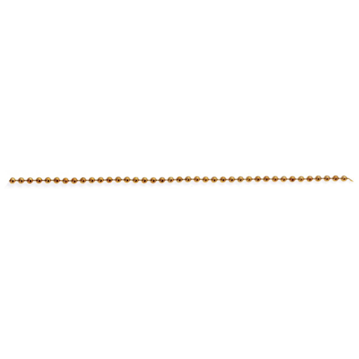 Satco 90-122 #3 Beaded Chain 3/32" Diameter 250 Foot Spool Brass Finish