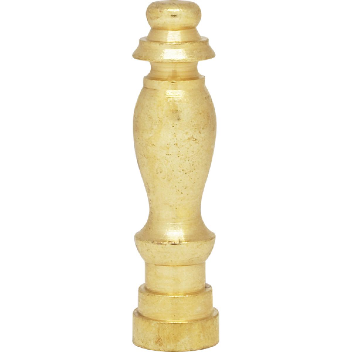 Satco 90-130 Small Spindle Finial Burnished And Lacquered 1-7/8" Height 1/4-27