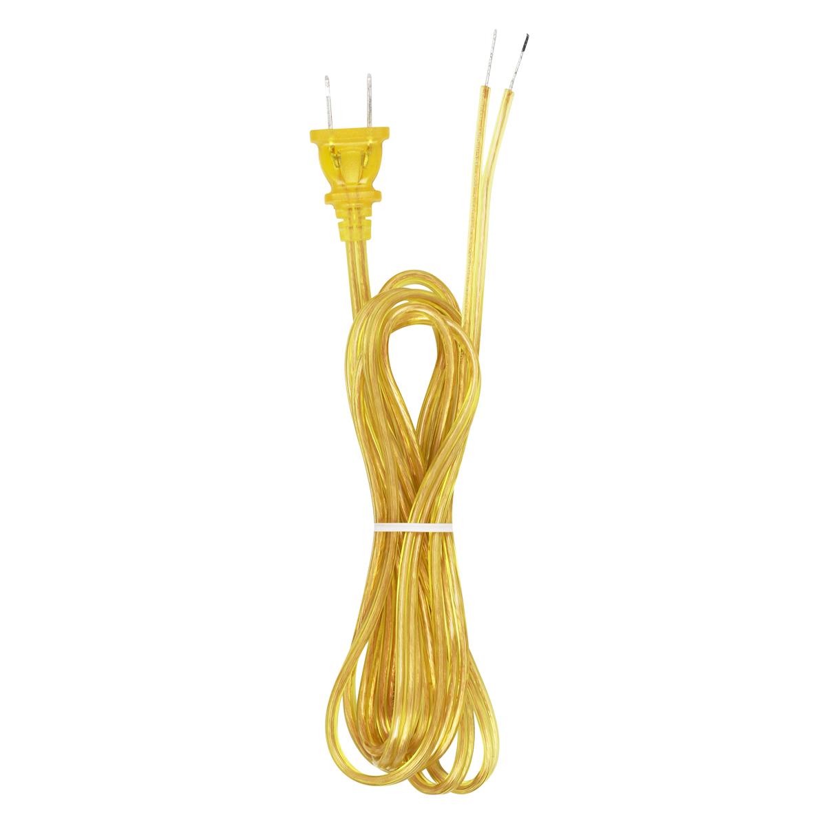 Satco 90-2043 8 Ft.Full Tinned Cord Sets18/2 SPT-2-105C Cord Sets - Molded Plug - Full Tinned Tips for Push-In Terminals