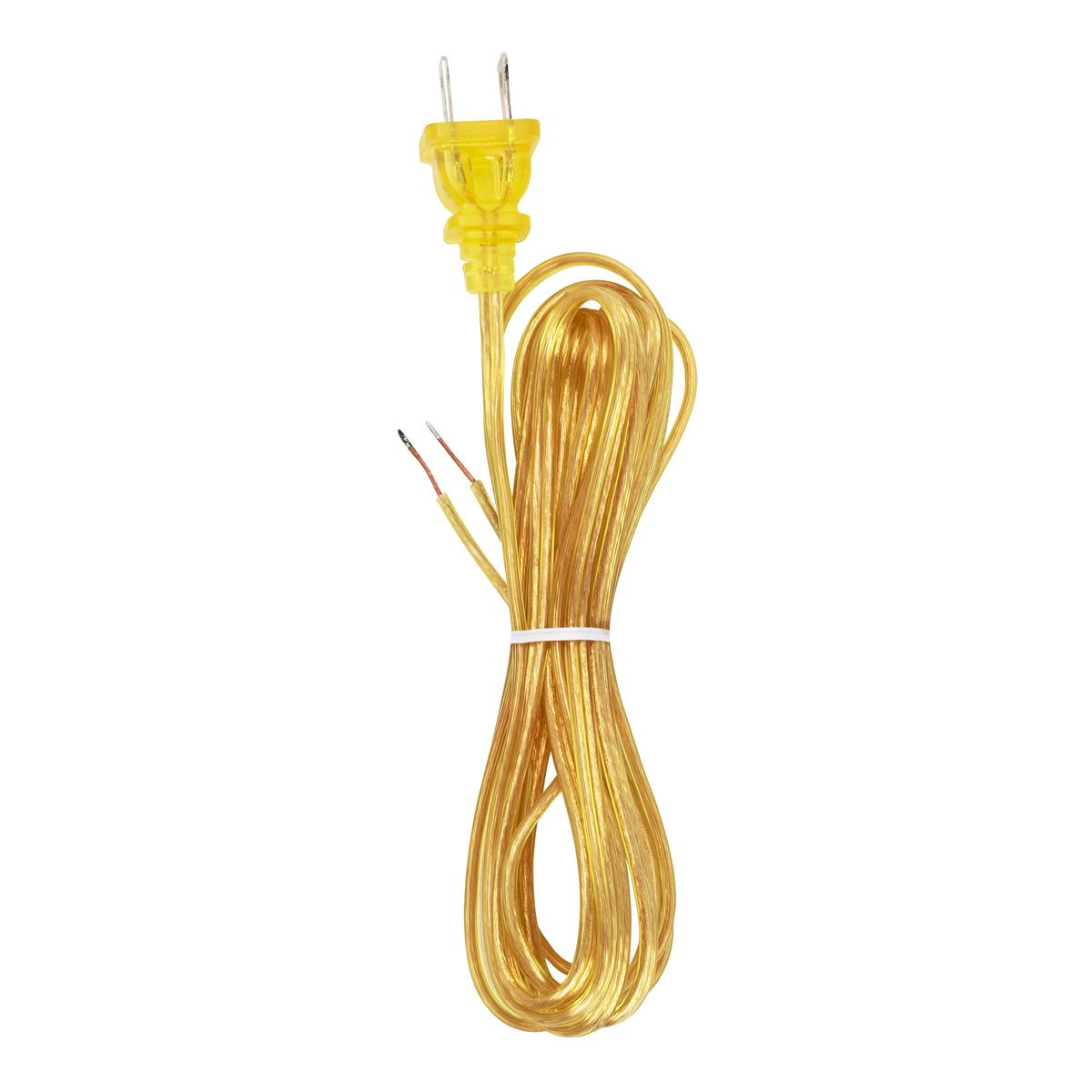 Satco 90-2463 18/2 SPT-1-105C All Cord Sets - Molded Plug - Tinned Tips 3/4" Strip with 2" Slit 48" Hank - 150 Ctn. 10 Ft.