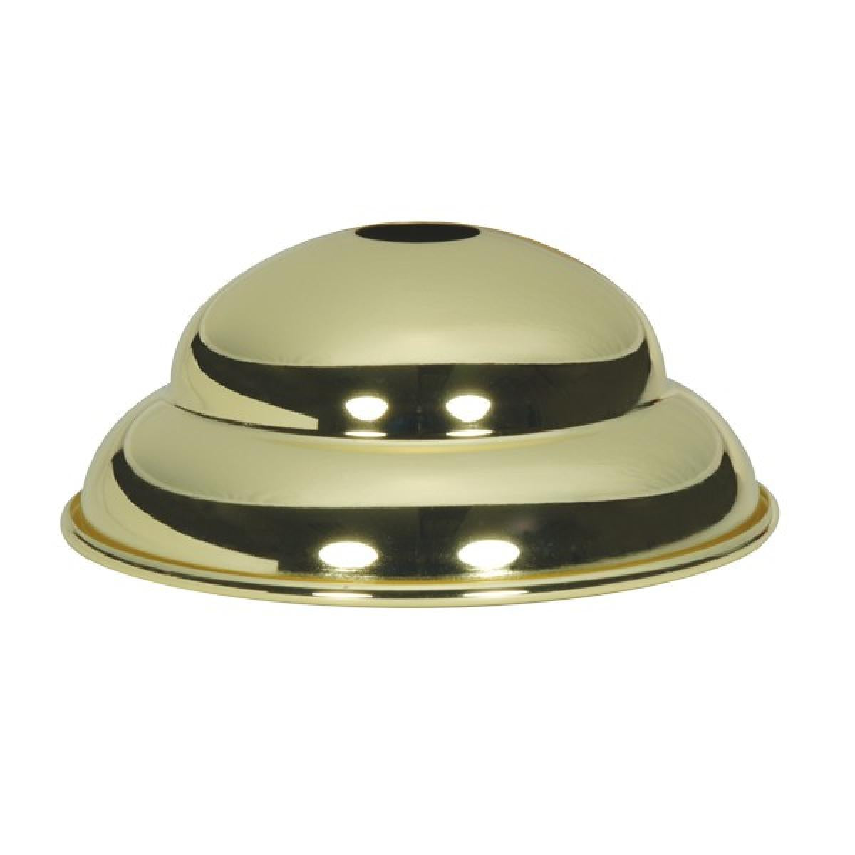 Satco 90-2491 Polished Brass Finish w/Matching Screw Collar Loop Diameter 5-1/2" Center Hole 11/16" Height 2-1/4"