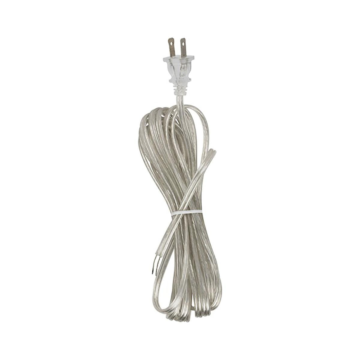 Satco 90-493 18/2 SPT-2-105C All Cord Sets - Molded Plug - Tinned Tips 3/4' Strip with 2' Slit 150 Ctn.15 Ft.