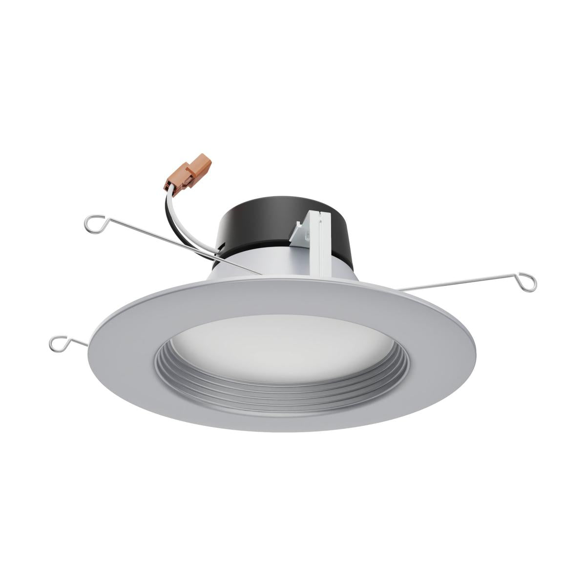 Satco S11836 9 Watt LED Downlight Retrofit 5 Inch - 6 Inch CCT Selectable 120 volts Dimmable Brushed Nickel Finish