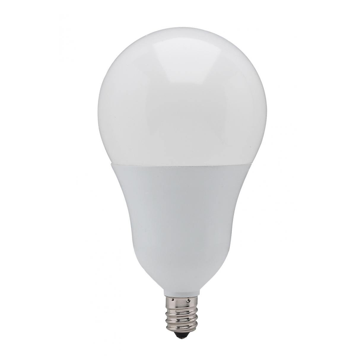 Satco S21805 9.8 Watt A19 LED 3000K Candelabra base 220 deg. Beam Angle 120 Volt