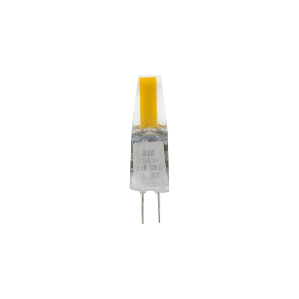Replacement for Satco S8600 LED 1.6W JC/G4 12V 3000K/CARD 1.6W JC LED 3000K G4 base Carded 12 Volt AC/DC Carded - NOW 0.75" TALLER
