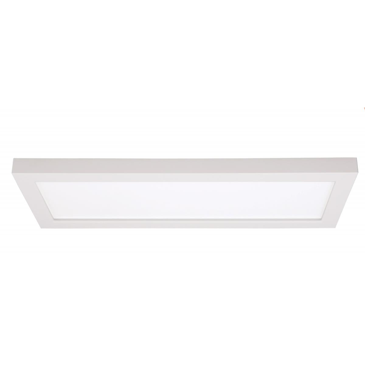 Satco S9368 16W/LED/5x18"FLUSH/30K/REC 16 watt 18" x 5" Flush Mount LED Fixture 3000K 90 CRI Rectangle Shape White Finish 120 volts